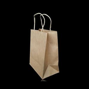 크라프트지 트위스트 손잡이 크라프트 봉투 22X21cm 폭11cm 100매