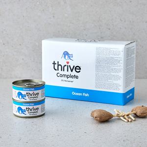 [6개 세트] 쓰라이브 컴플리트 그레인프리 고등어&흰살생선 캔 7