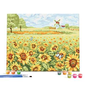 아이러브페인팅 DIY캔버스형 그림그리기 40x50cm 해바라기와풍차