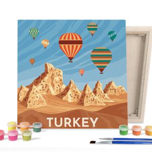 아이러브페인팅 DIY캔버스형 그림그리기 25x25cm 랜드마크_터키_사막투어