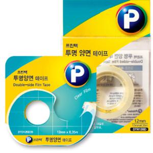 투명양면테이프 디스펜서 DTD187D 18mm x 7.6m 프린텍