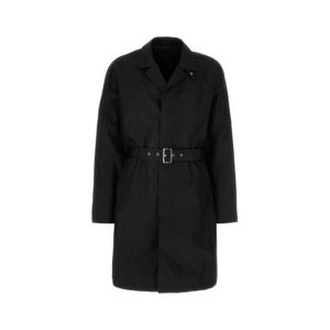 프라다 남성 블랙 나일론 트렌치코트 SGC745SOOO1WQ8 F0002