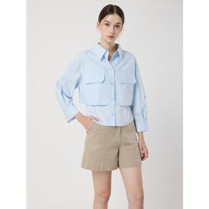 [CC콜렉트] C252MSC131 레이어드 크롭셔츠