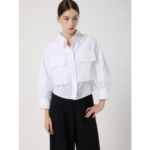 [CC콜렉트] C252MSC132 레이어드 크롭셔츠