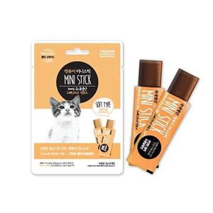 캣퓨어 미니스틱 참치 흰살생선 7g x 8ea 고양이 캣 냥이 사료 캔 영양 고급 간식 스낵