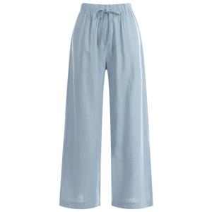 샵앤) 원픽 여성 허리스트랩 린넨 와이드팬츠 쿨 밴딩바지 PIC-WPT-11877-소라