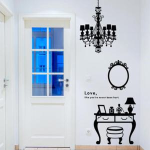 아트박스/꾸밈 im252-샹들리에가 있는 화장대_그래픽스티커