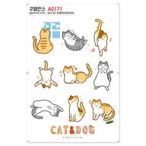 아트박스/꾸밈인스 A0171-꾸밈인스스티커_고양이시리즈02