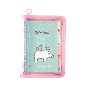 아트박스 곰 파우치형 글리터 다이어리커버 (A6)