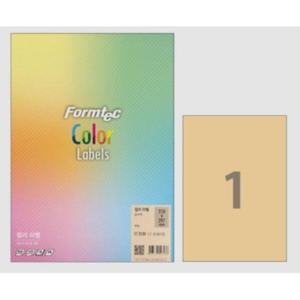 아트박스/오피스큐 컬러 라벨 A4전면 CT 3130 살구색 폼텍