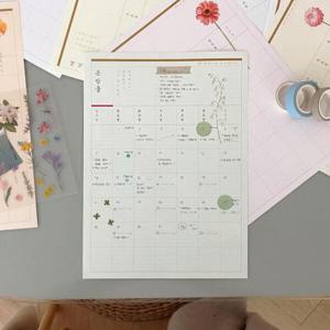 아트박스/인도사이다 꽃담 만년 월간 플래너 A4