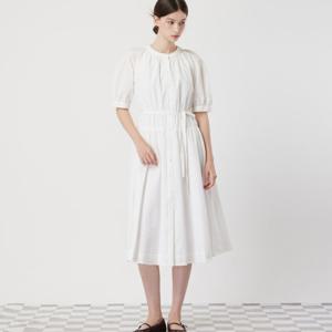 [씨씨콜렉트] 라운드넥 셔링 플레어 원피스