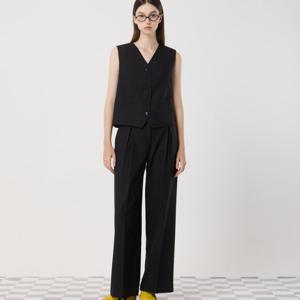 [씨씨콜렉트] 린넨 블렌드 투턱 와이드 팬츠