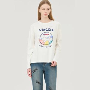 [베네통]자수 포인트 강연 티셔츠 (BATS13511)