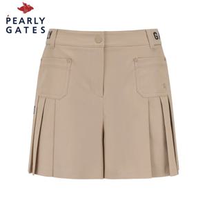 [파리게이츠] 파리게이츠 여성 사이드 로고 밴딩 플리츠 와이드 쇼츠 521E3PS203_BG