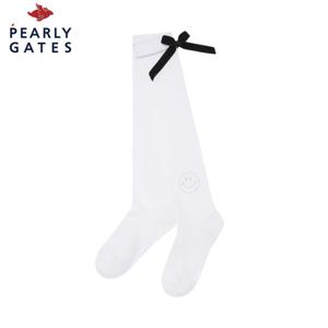 [파리게이츠] 파리게이츠 여성 스마일 벨벳 리본 골지 니삭스 521E3SC007_WH