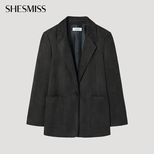 [쉬즈미스] 빅 포켓 스웨이드 자켓_SWWJKP32010_DG