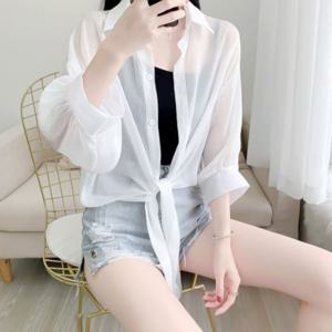 [비틀버드]소프트 쉬폰 시스루 블라우스 JSC_d0138