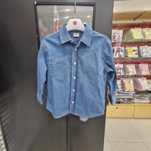 [래핑차일드]스마일 데님셔츠(85129-322-02)_JJ