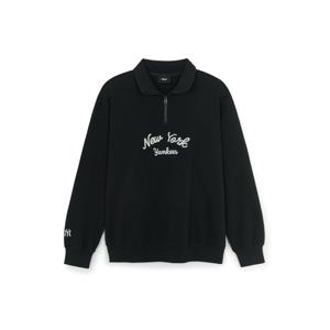 MLB  (3AMTB3354-50BKS) 공용 베이직 레터링 반집업 맨투맨