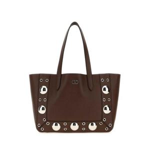 발렌티노 가라바니 여성 브라운 스몰 가죽 쇼퍼백 7W2B0R88MJL W04