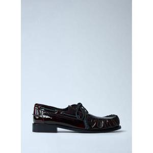 25 FW 드리스반노튼 남성 페이턴트 레이스업 슈즈 dvn0162035brn