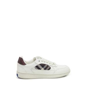 버버리 레더 체크 테라스 스니커즈 8116924 C2205 WHITE