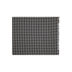 25 FW 릭오웬스 남성 블랙 콘코르디안 미니 플래드 스카프 252232M150009