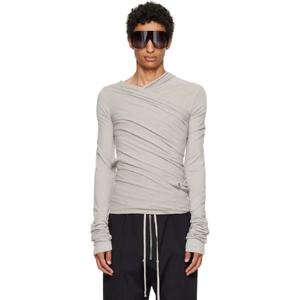 25 FW 릭오웬스 남성 오프 화이트 콘코르디안 할리우드 바나나 LS 티셔츠 252232M213037