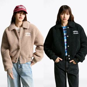 [타미진] T32F7WJC45TWT1 여성 테디 바시티 봄버 자켓