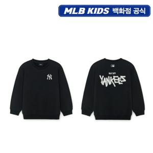 [MLB키즈PG] 스트릿 베이직 로고 아트웍 기모 맨투맨 (7AMTB1456-50BKS)