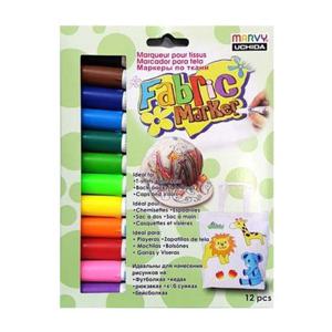 우찌다 패브릭마카 12색 560-12V 보드마카 세트(1개입)