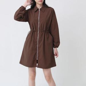 [다잇템]여성 바스락 스트랩 카라집업 쁘띠 원피스