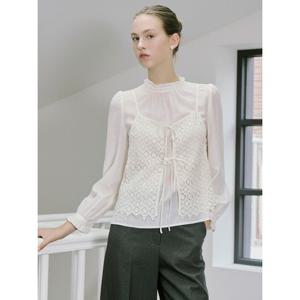 [샤틴]뷔스티에 레이어드 블라우스/S253B256