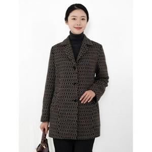 [모슬린]엄마옷 울 자가드 하프코트  MQG124886 마담 미시 중년여성 빅사이즈 할머니옷 50대 60대 70대