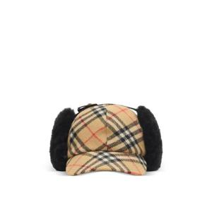 버버리 체크 시어링 베이스볼 캡 모자 8119698