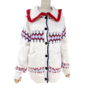 [스튜디오화이트]라인배색카라가디건MKBCDQ103