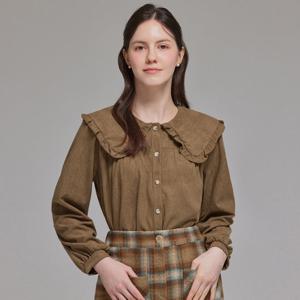 FOCUS  와이드 카라 코듀로이 블라우스 PBINF5W1BL5071