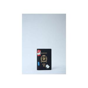 25 FW 발렌시아가 남성 그레인 가죽 여권 홀더 bal0162017blk