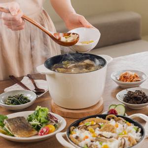 포네 온기 무쇠 냄비 2종 세트 인덕션 주물 라이스 솥밥 20cm 팟&웍