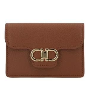 페라가모 해머드 가니치 스냅 버튼 플랩 카드지갑 785796