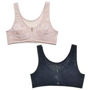 (비앤담/조은)앞지퍼 플라워 자가드 B컵 브라