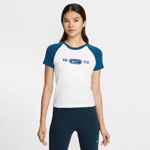 나이키반팔티 GQT HV4993-100 스포츠웨어 칠 니트 여성 슬림 그래픽 티셔츠