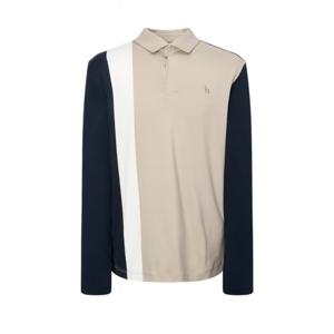 [헤지스골프](클리어런스) 리니어 블럭 긴팔 폴로티셔츠(BEIGE) (HPTS4C922I2)