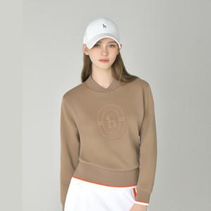 [헤지스골프][NEW]카멜 여성 로고 아트웍 쿠션지 맨투맨 (HWTS5C616CM)