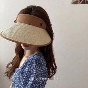 여성 챙넓은 와이드 썬캡 바캉스 일상 기본 라탄모자