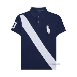 [폴로 랄프로렌] SS25 남성 로고패치 폴로 티셔츠 710969620 001