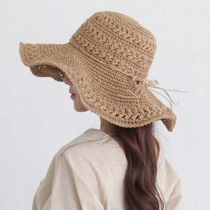 여성 여행 휴양지 패션 프레쉬 밀집 비치 라피아햇