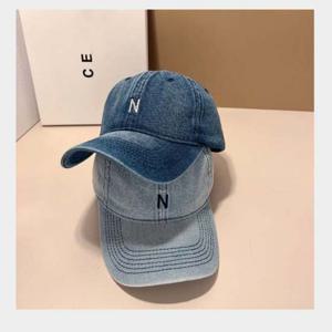 볼캡 모자 N패치 남녀 청 자외선 레터링 데님 여름