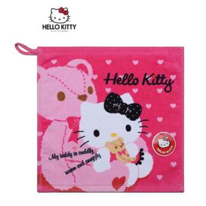 [Hello Kitty] 헬로키티 키티베어 핸드타올 손수건(고리)_50g